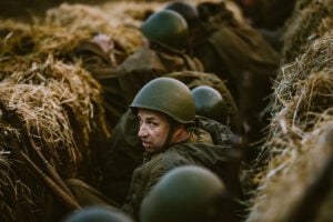 secret wars soldiers in a foxhole